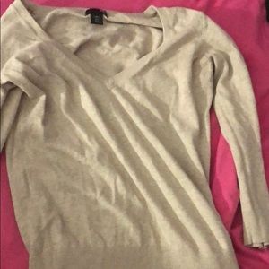 beige long sleeve shirt